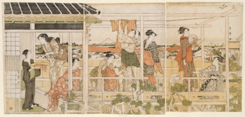 Drying Clothes (Monohoshi), Japan, c. 1790.