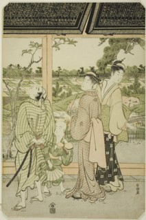 Viewing Votive Plaques at Mukojima, Japan, c. 1785/89.