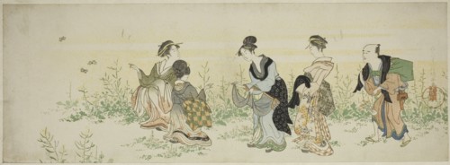 Gathering spring flowers, Japan, n.d.