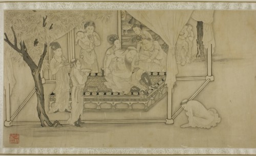 Drinking and Dancing Before the Tribal Chief, China, Qing dynasty (644-1911), late 17th to early 18th century.