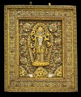 Votive Plaque with God Vishnu, 19th century.