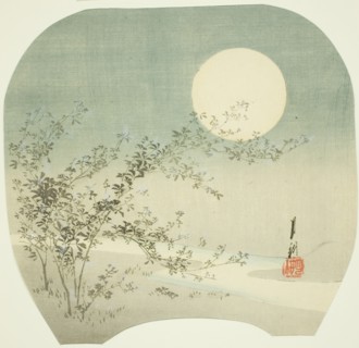 Full Moon and Autumn Flowers by the Stream, c. 1895.