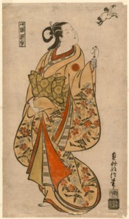 Courtesan Likened to the Chinese Sage Zhang Guolao (Japanese: Chokaro), c. 1715.