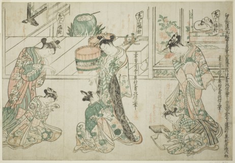 Child Attendants: A Set of Three (Kamuro sanpukutsui), c. 1744/51.