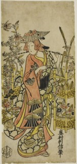 The Actor Hayakawa Hatsuse as a Flower Vendor, mid-1720s.