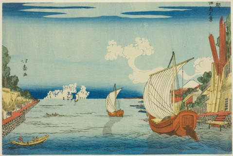 View of Tsukuda Island (Tsukudajima no kei), from the series "Eastern Capital (Toto)", c. 1789/1818.