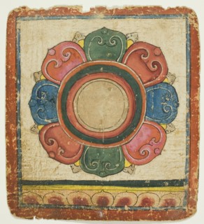 Lotus from a Set of Initiation Cards (Tsakali), 14th/15th century.