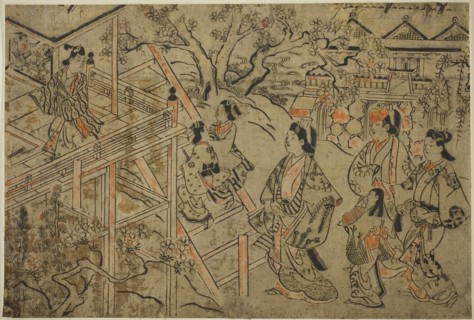 Visiting Kiyomizu Temple, c. 1684/98.