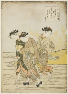 The Jewel River at Ide (Ide no Tamagawa), from an untitled series of Six Jewel Rivers, c. 1767.