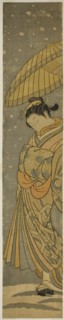 Courtesan on Parade in Falling Snow, c. 1765.