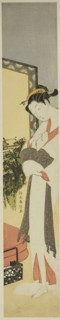 Courtesan Standing by Screen and Bed, c. 1768/69.