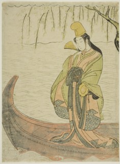 Shirabyoshi Dancer standing in Asazuma Boat, c. 1769/70.