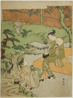 Two Girls Enjoying the Evening Cool in a Garden, c. 1765/70.