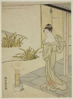 Summer, from the series "New Versions of Flowers of the Four Seasons (Shinpan furyu shiki no hana)", c. 1767.