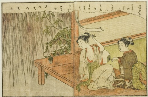 Double-page Illustration from Vol. 2 of "Picture Book of Spring Brocades (Ehon haru no nishiki)", 1771.