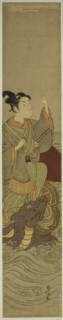 Young Man Riding a Giant Tortoise (parody of Urashima Taro), c. 1767.
