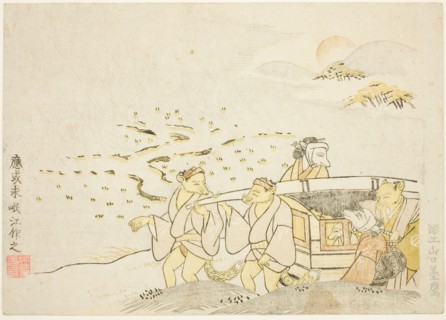 The Bride Traveling in the Rain, from the series "The Foxes' Wedding", 1765.