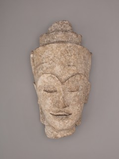Crowned Head of a Bodhisattva, Ayutthaya period, late 17th century.