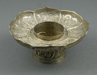 Lotus-Shaped Altar Bowl Stand, 18th century.