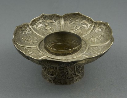 Lotus-Shaped Altar Bowl Stand, 18th century.