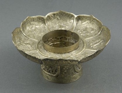 Lotus-Shaped Altar Bowl Stand, 18th century.