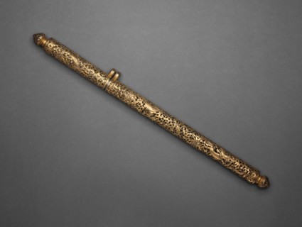 Pen Case with Dragons and Foliate Design, 15th/16th century.