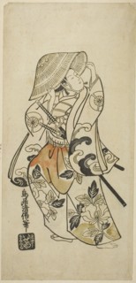 The Actor Tamazawa Saijiro in an unidentified role, c. 1740.