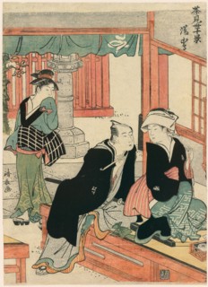 Yushima from the series Scenes of Ten Teahouses (Chamise jikkei), c. 1783.