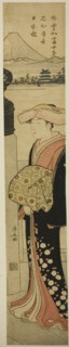 Finely-Dressed Woman Crossing Nihonbashi Bridge, c. 1783.