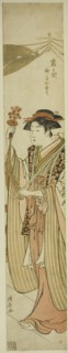 The Shrine Maiden Osute of the Tomigaoka Shrine (Tomigaoka miko Osute), c. 1782.