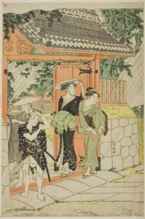 Sudden Shower at Mimeguri Shrine, c. 1787.