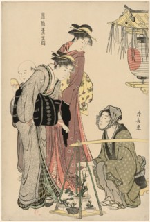 Buying Potted Plants, from the series "A Brocade of Eastern Manners (Fuzoku Azuma no nishiki)", c. 1783/84.