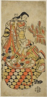 The Actors Ichikawa Danjuro II and Ichikawa Monnosuke I, c. 1720.