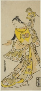 The Actor Nakamura Takesaburo I as Kewaizaka no Shosho (?), c. 1718.