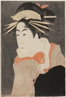 The actor Matsumoto Yonesaburo as Shinobu in the guise of the courtesan Kewaizaka no Shosho, 1794.