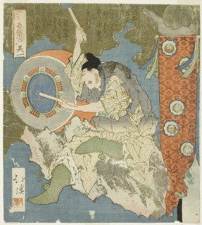The drummer, No. 1 (Sono ichi) from the series "The Boulder Door of Spring (Haru no iwato)", 1820s.