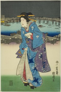 Evening Amusements at Ryogoku in the Eastern Capital (Toto Ryogoku yoasobi no zu), 1859.