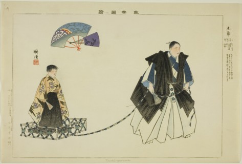 Tsuchi-guruma, from the series "Pictures of No Performances (Nogaku Zue)", 1898.