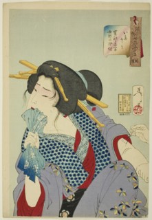 Painful (Itaso), from the series "Thirty-two Aspects of Women (Fuzoku sanjuniso)", 1888.