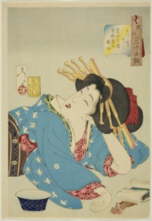 Slovenly (Shidaranasaso), from the series "Thirty-two Aspects of Women (Fuzoku sanjuniso)", 1888.
