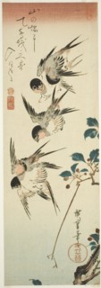 Swallows and Cherry Blossoms, early 1830s.