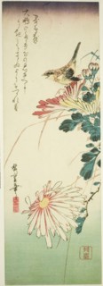 Bird and chrysanthemums, 1830s.