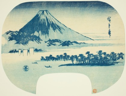 Mount Fuji Rising beyond Miho Beach, c. 1838/42.