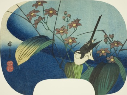 Wagtail and monochoria, n.d.