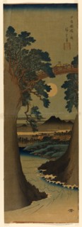 Monkey Bridge in Kai Province (Koyo Saruhashi no zu), c. 1841/42.