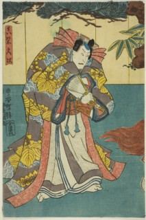 The actor Ichikawa Danjuro VIII as Mashiba Hisatsugu, 1851.