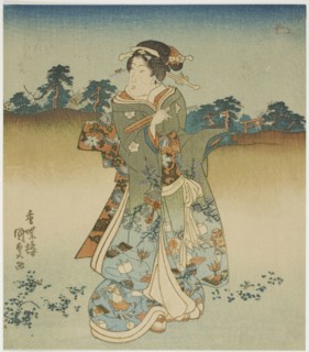 Woman on her way to visit a shrine, early 1830s.