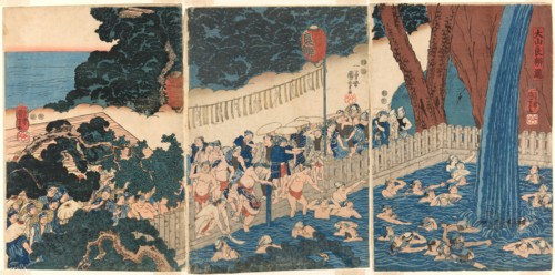 Roben Waterfall at Mount Oyama (Oyama Roben no taki), c. 1818/20.