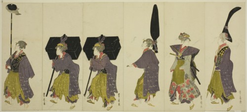Parody of a daimyo procession, c. 1805/07.