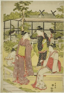 Women Visiting the Bird and Flower Teahouse (Kachojaya), c. 1792/93.